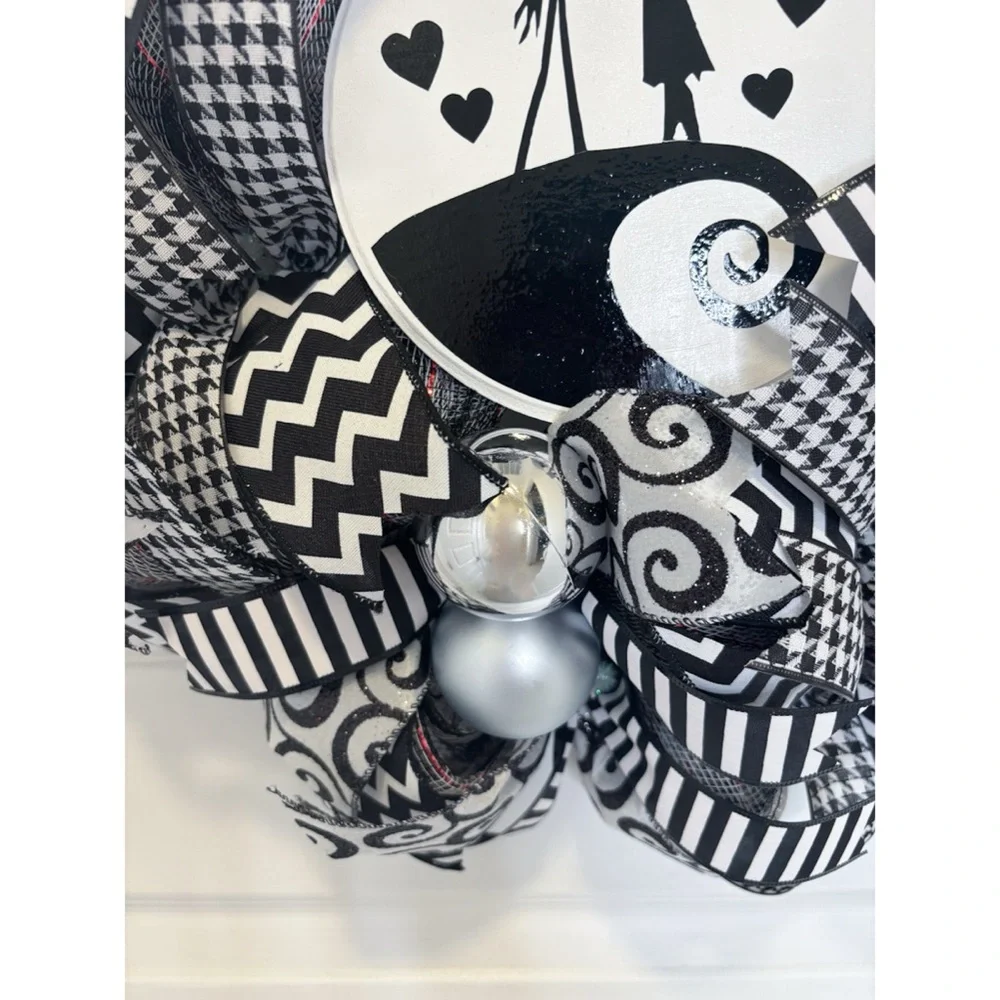 Jack Skellington The Nightmare Before Christmas Wreath Halloween Decor Sally